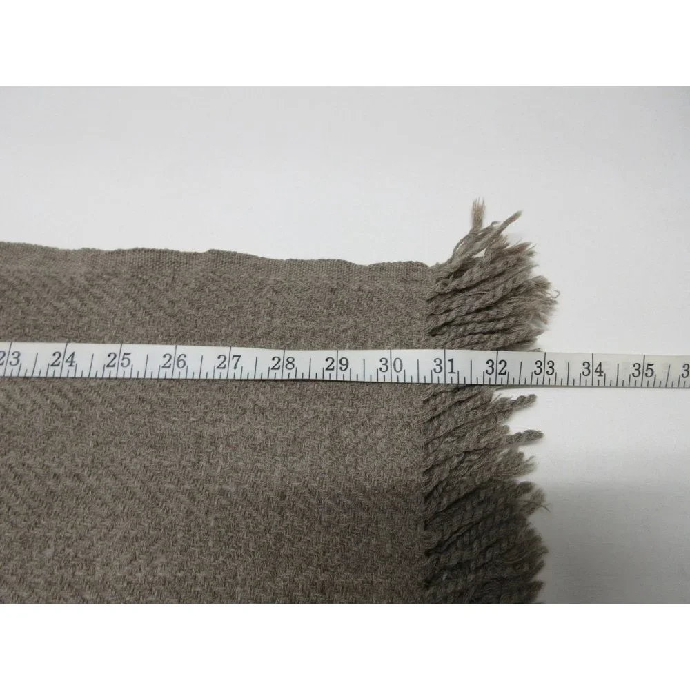 The‎ Purists German luxury superfine pure lambswool woven fringed throw blanket